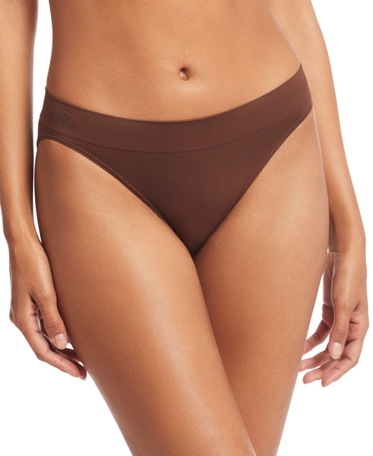 Lauren Ralph Lauren Seamless Jersey Bikini Brief Underwear Nylon Brown Size XXL