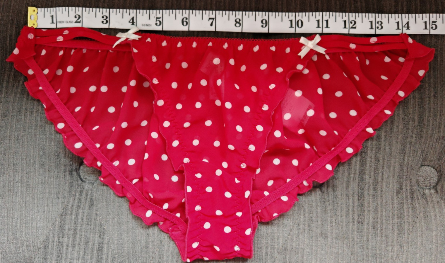 Knickerbox Red & White Polkadot Tanga Style Knickers Size 14
