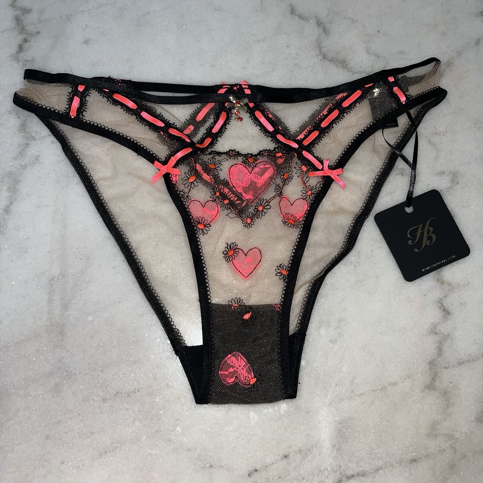 New honey birdette Pasha Brazillian Brief Size Medium