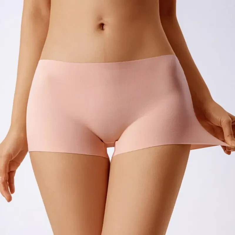 Ladies Seamless High Waist Underwear Soft Boxer Briefs Panties Knickers – 4 Pack