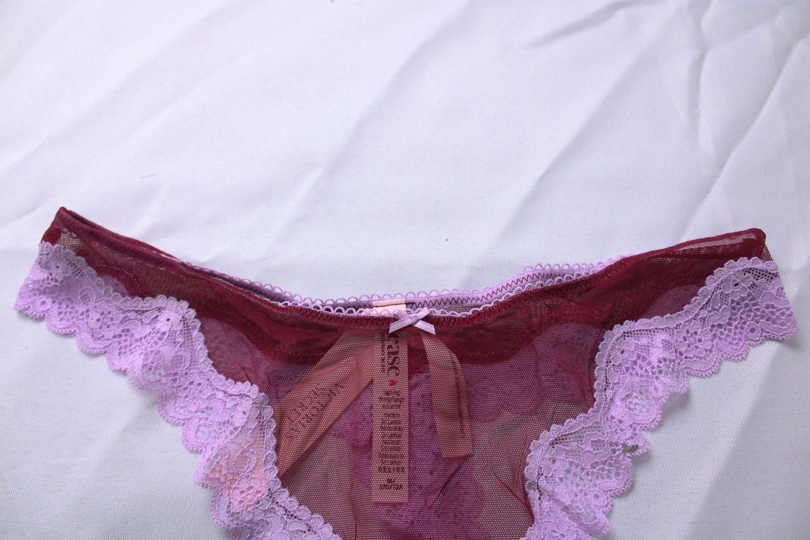 Victoria’s Secret Women’s Mesh Lace-Trim Thong DH3 Multicolor Medium NWT