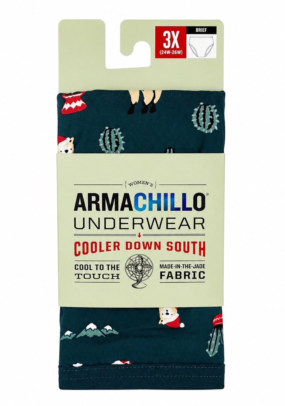 Duluth Women’s Armachillo Cooling Underwear Brief/ Llama Print Size 3X (24w-26w)