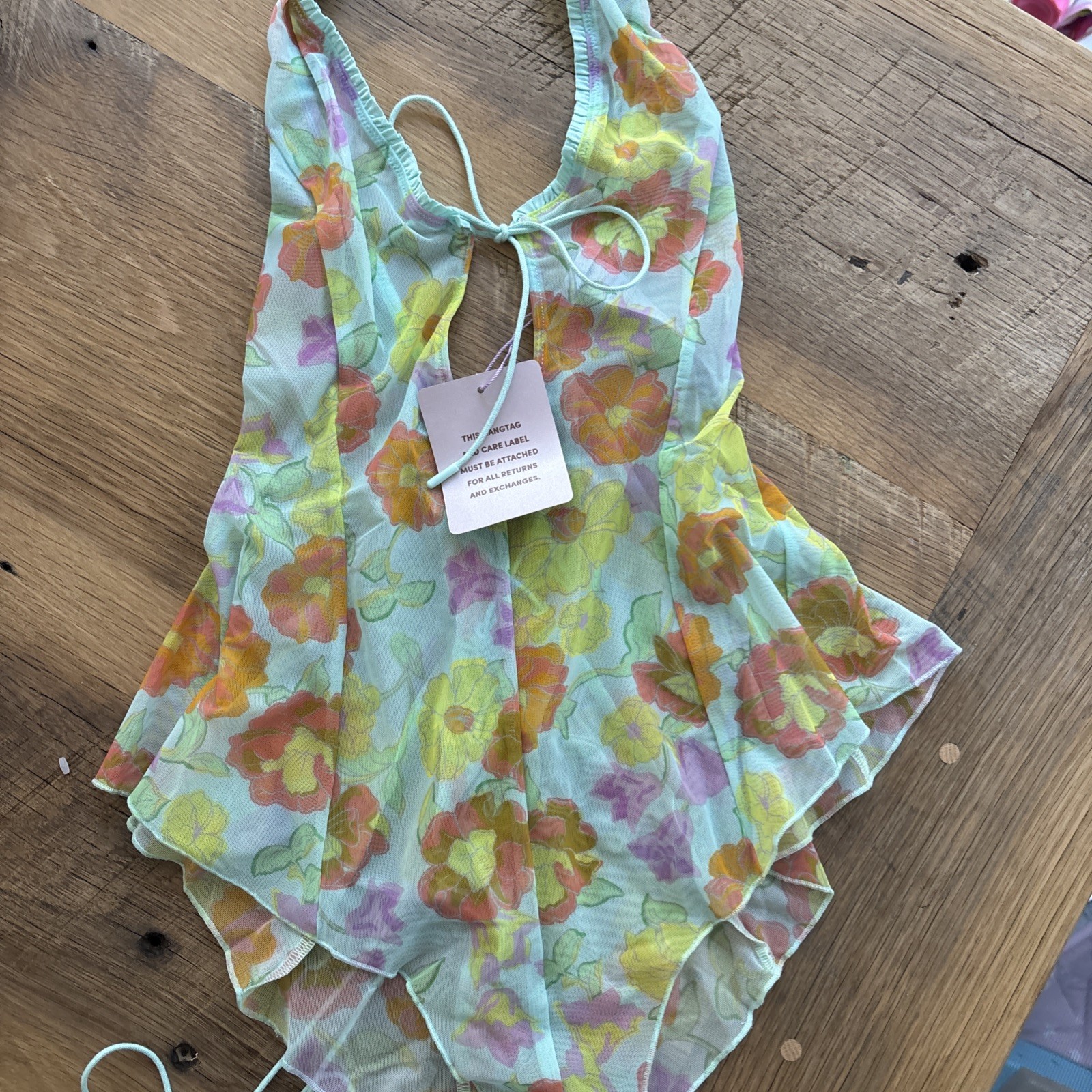 Savage Fenty Mesh Teddy Flower Power Print M