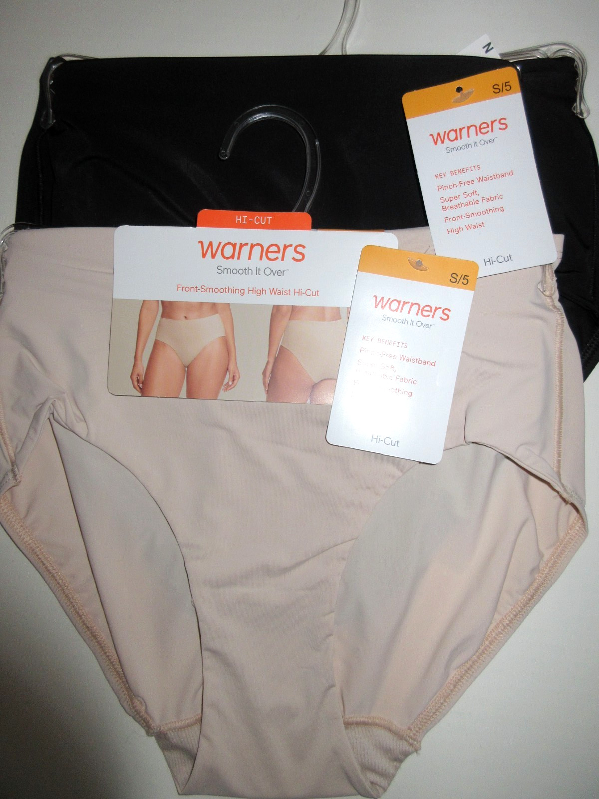 Warners HI CUT 2-Pair Smooth it over Front High Waist RT9021 multi nylon ~ 5/S