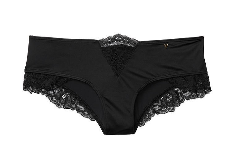 Victoria Secret Smooth Cheeky Panty Size S M L XL Micro Lace Inset Silky Gold V