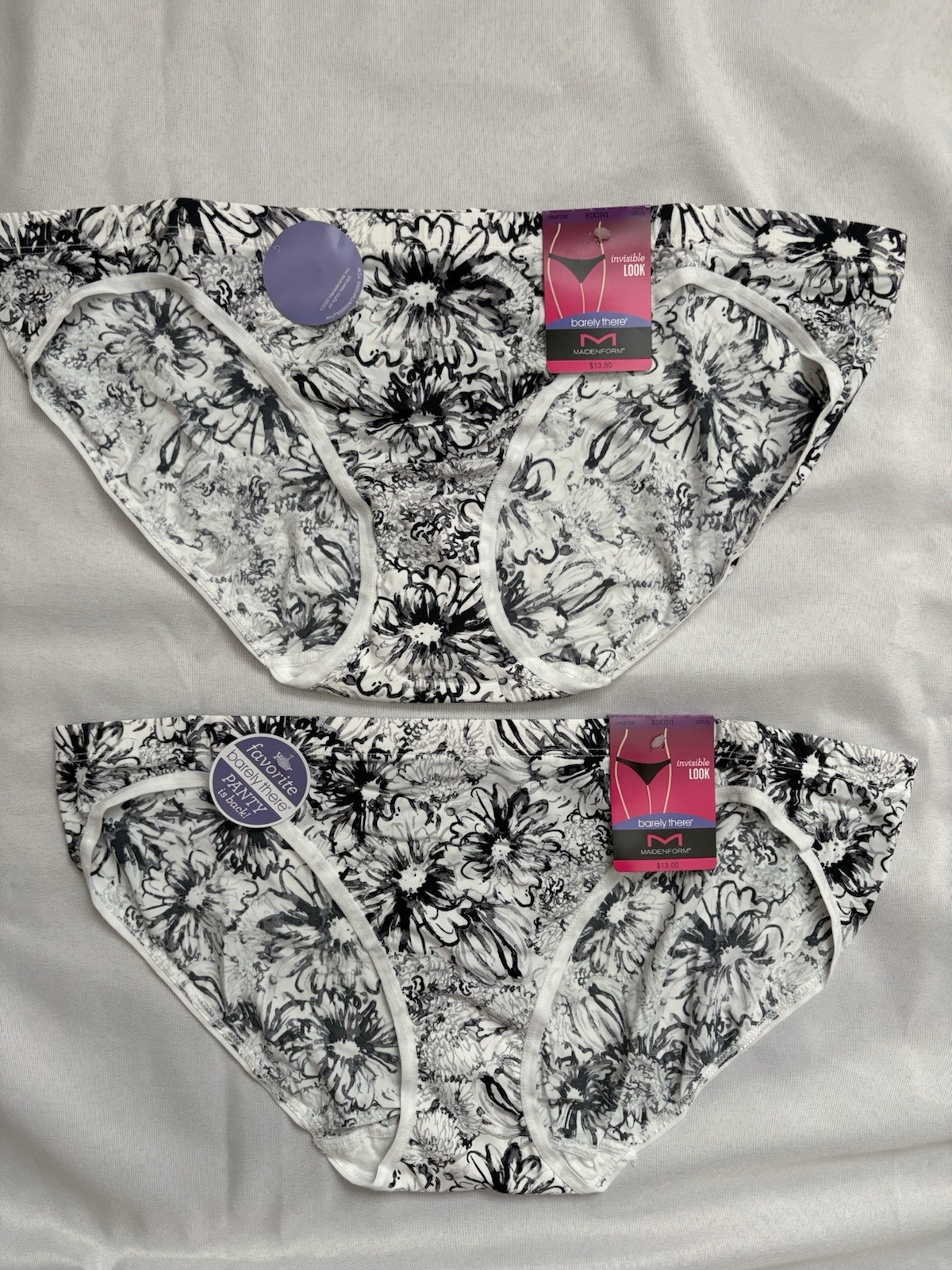 NEW Maidenform Bikini Barely There Invisible Look Panties 2 Pair DMBTBK 2XLarge