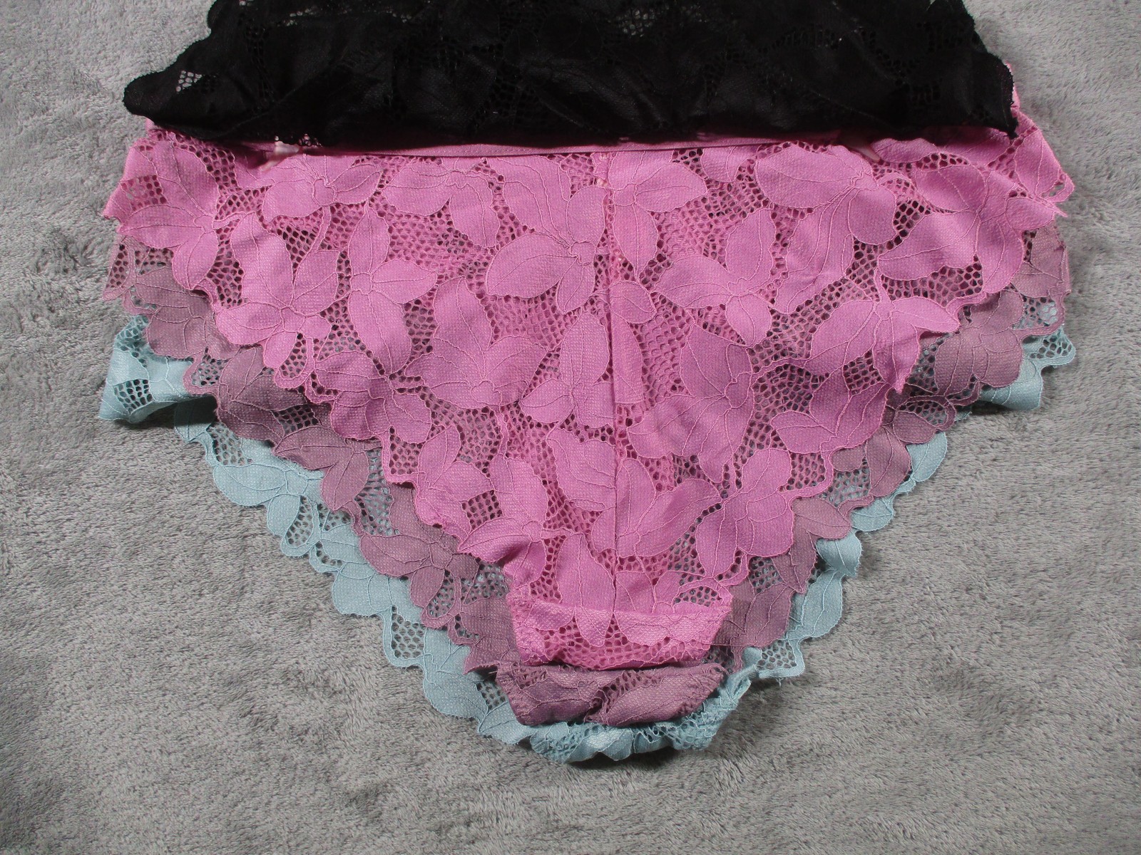 Juicy Couture Panties Womens XL Multicolor 4 Pack Lace Hipster Sheer Stretch