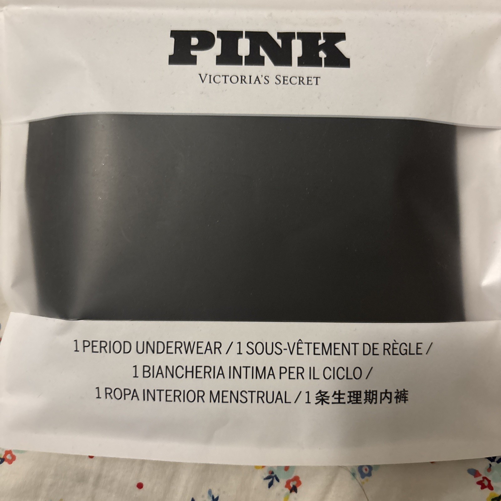 Victoria Secret PINK Period Hiphugger Panty XL/XG Black