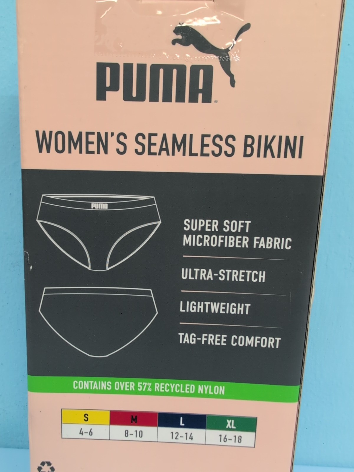 Puma 4pc Seamless Bikini Microfiber Tag Free Women’s Underwear Medium Multicolor