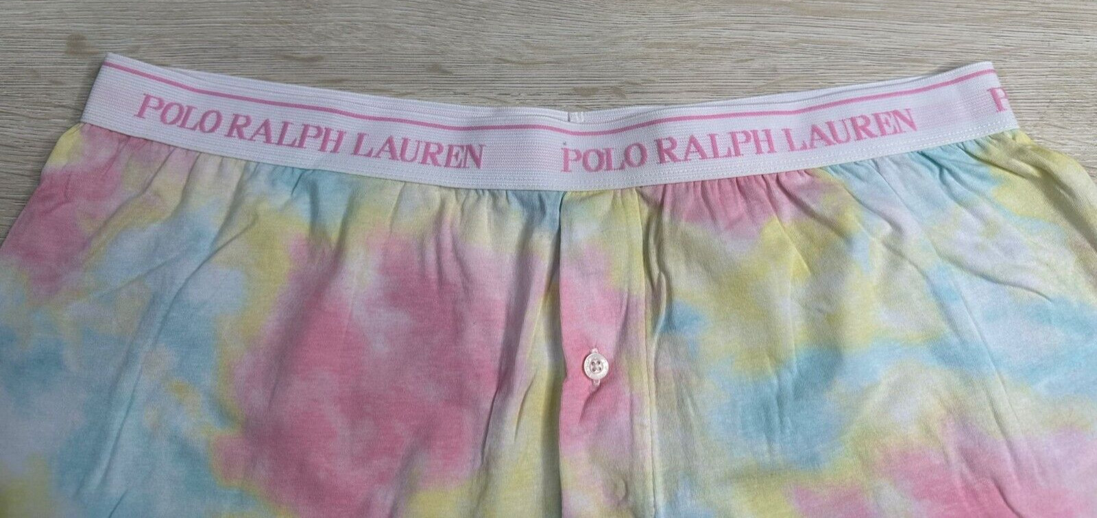 NWOT Polo Ralph Lauren Women’s Tie Dye Boxer Shorts Button Elastic-Waist Size L