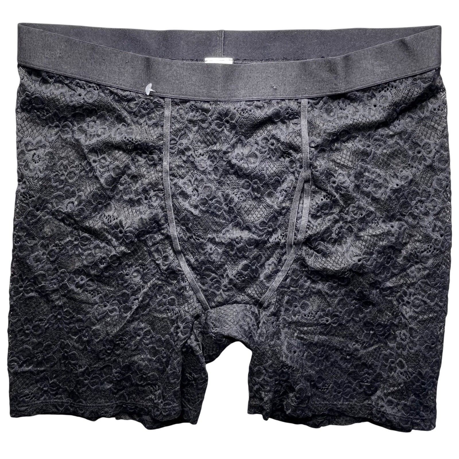 Parade Women Lace Boyshort Sheer Floral Black Size M Boxer Brief Dark Feminine