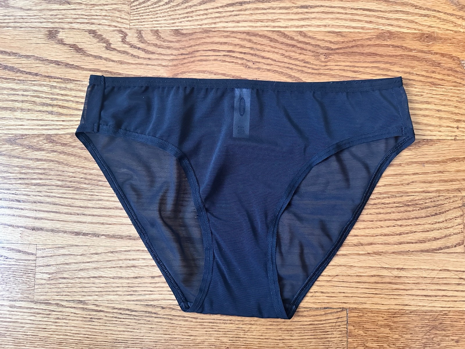 Old Navy Women’s Mesh Bikini Mid Rise Underwear, Black, Small
