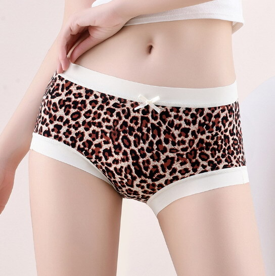 Women Briefs High Waist Pant Ice silk Seamless Floral Plus size Underpants 90801