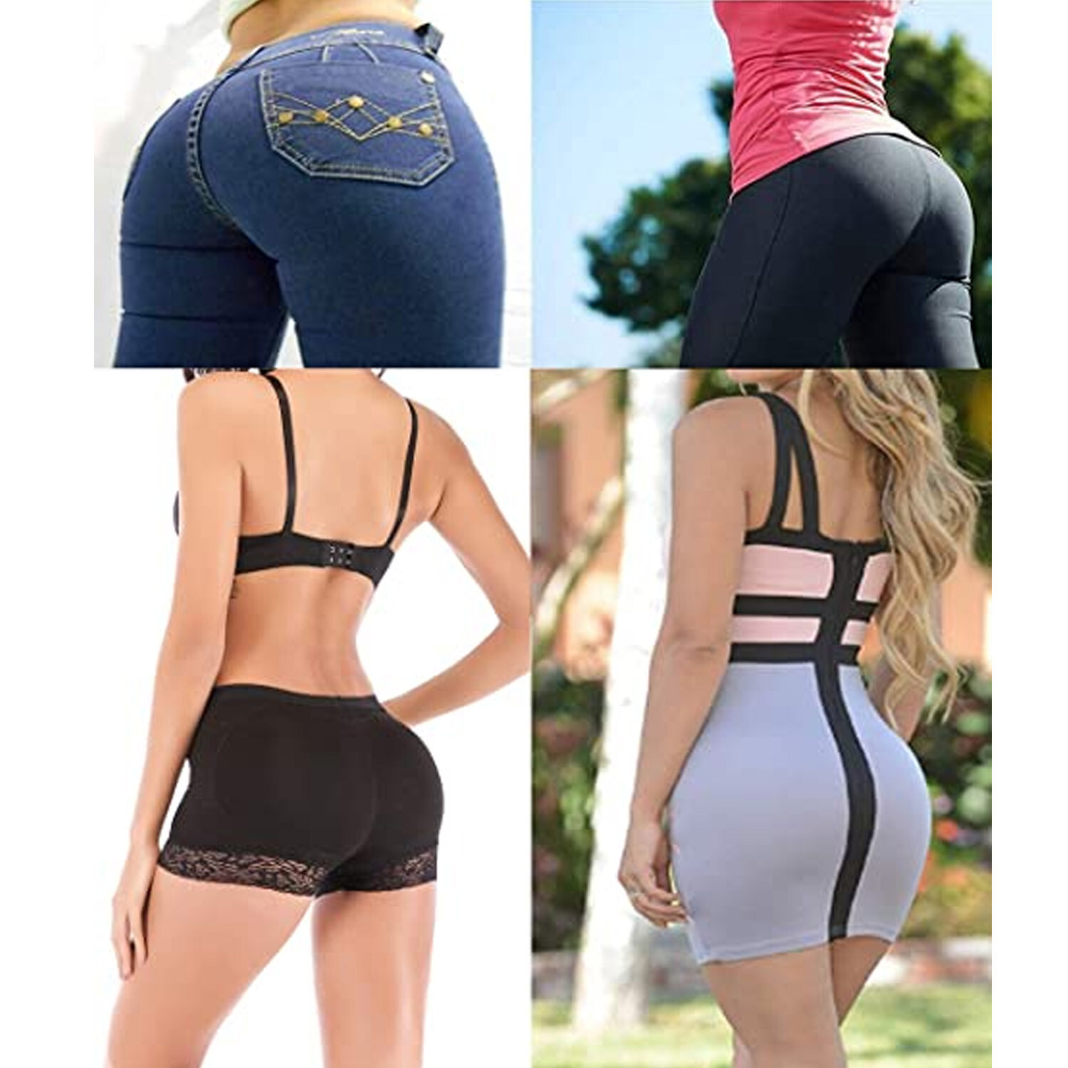 Women Padded Butt Lift Hip Enhancer Underwear Booty Shorts Shaper Tummy Control