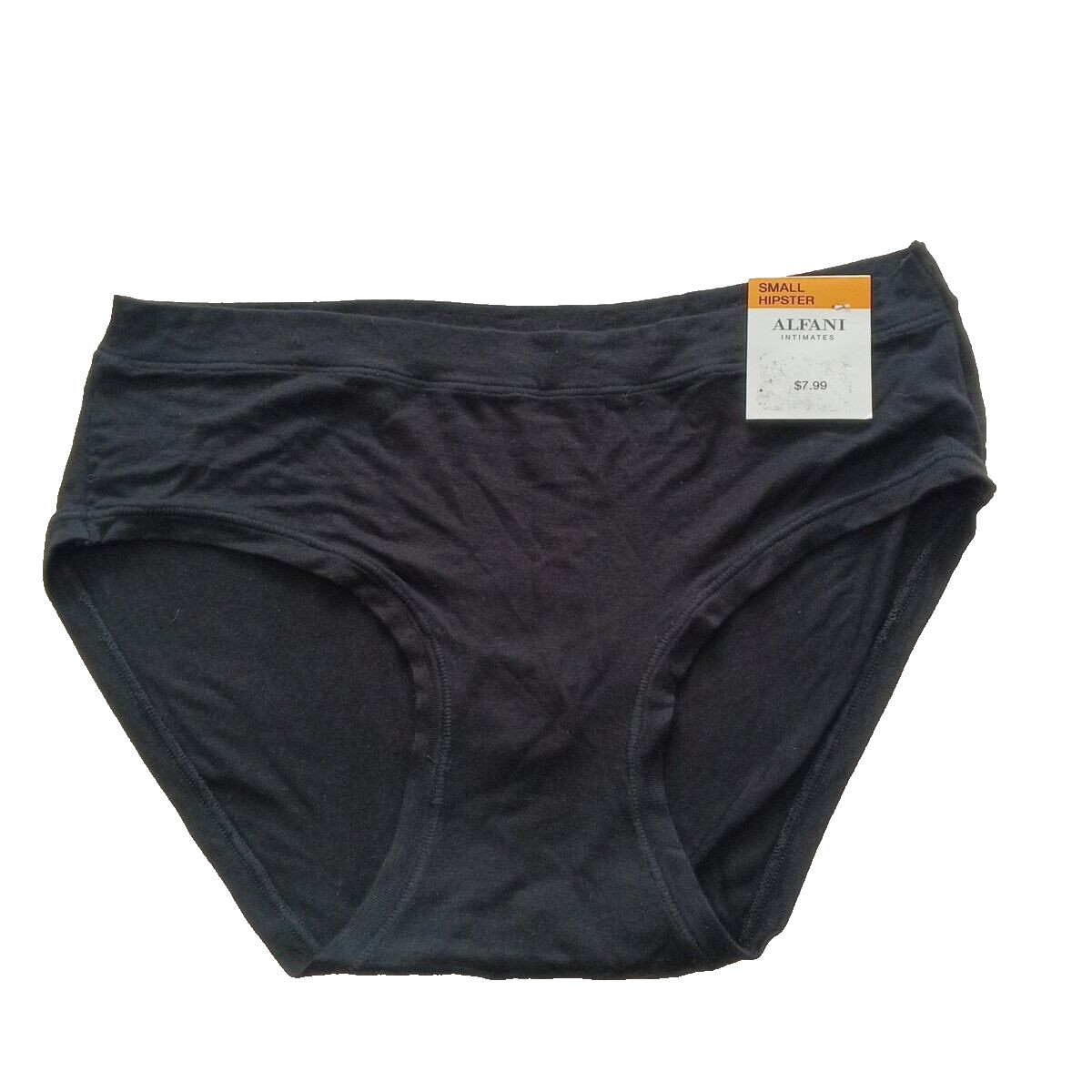 NWT ALFANI Hipster Brief Size S Solid Black Rayon Blend