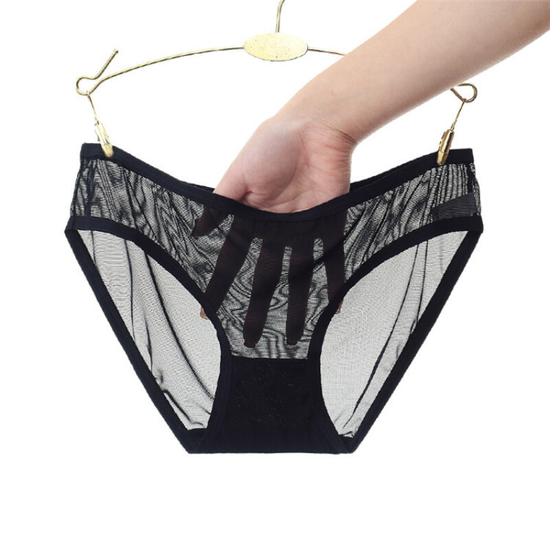3pcs Ladies Sheer Underpants Mesh Brief Underwear Panties Knickers Lingerie Sexy