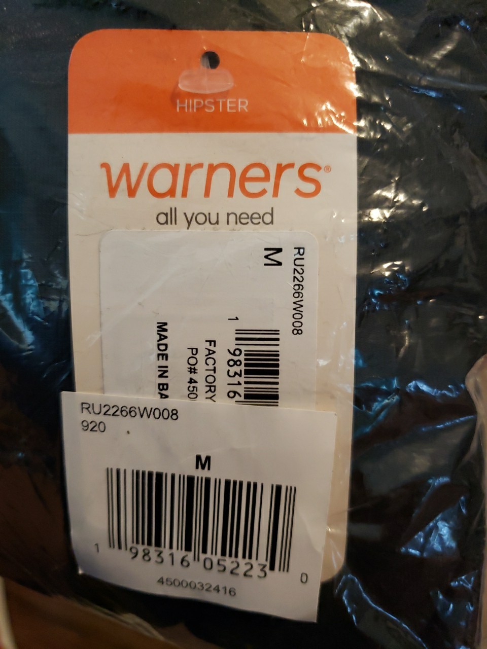 Warners Hipster Panties Underwear Lace Top (6-Pack) Women’s Sz M Cotton Stretch