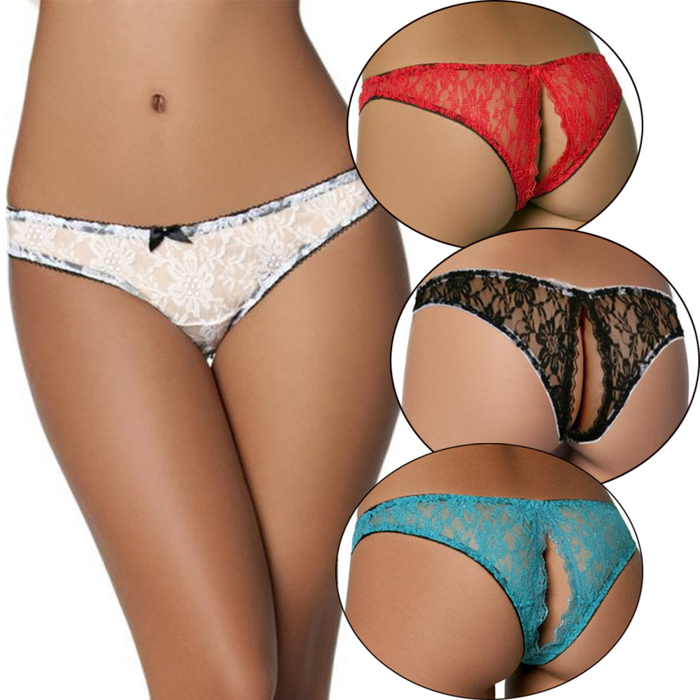 Women Sexy Lace Panties Knickers Lingerie Open Back Underwear G-string Briefs US