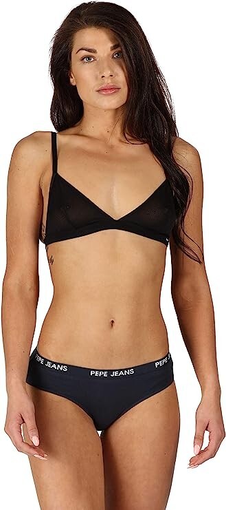 Pepe Jeans Women Brief GINA pack of 3 X Small – Multiple colours RED/GREY/BLACK
