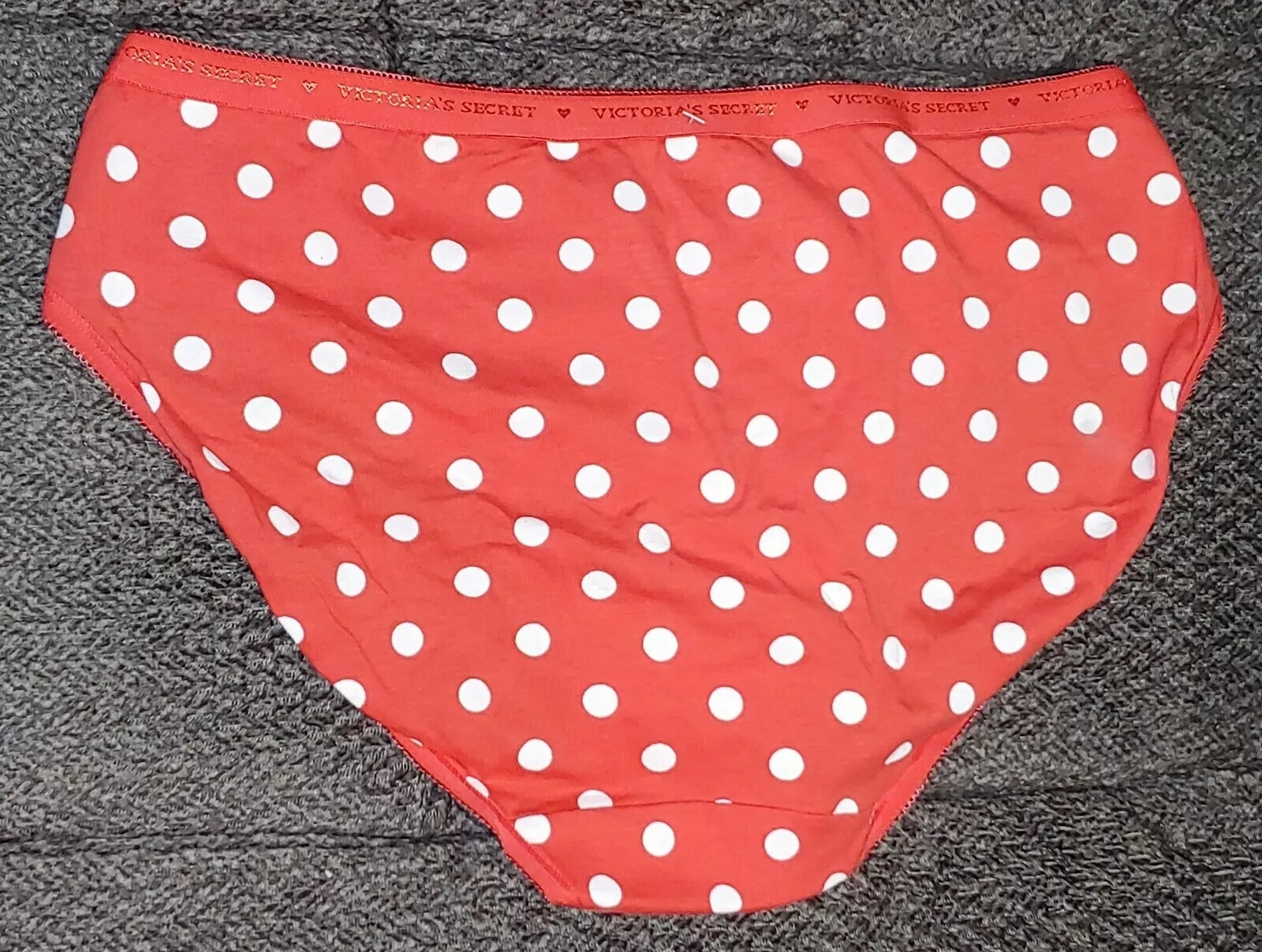 Size Large High-Leg Brief Victoria’s Secret Band Signature Polka Dot New