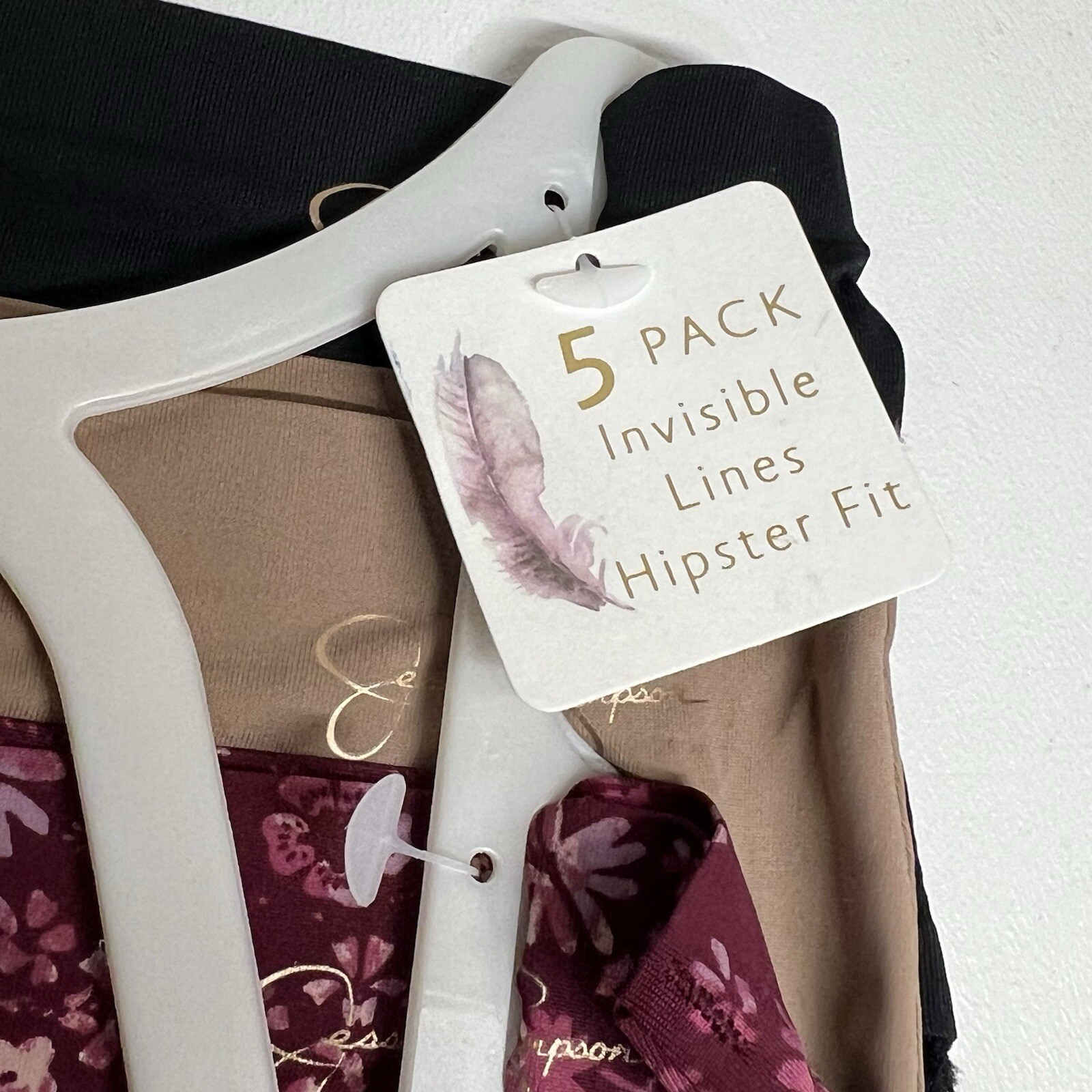 Jessica Simpson Women’s Invisible Lines Hipster Fit 5-Pack Panties Brief Size S