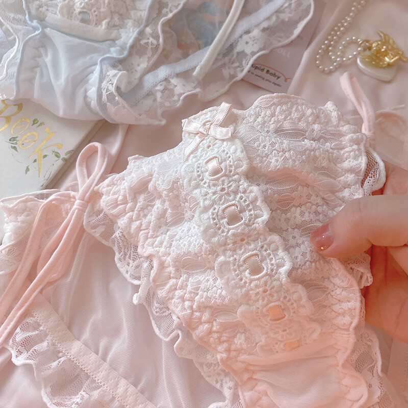 Lolita retro ribbon sweet cute Panties Briefs Underwear Underpants Women Japanes