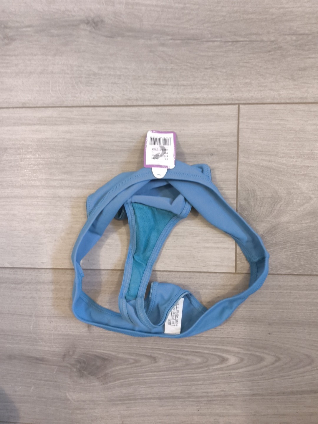 BNWT Deep Teal Blue High Cut Classic Tanga Thong Size 6-8