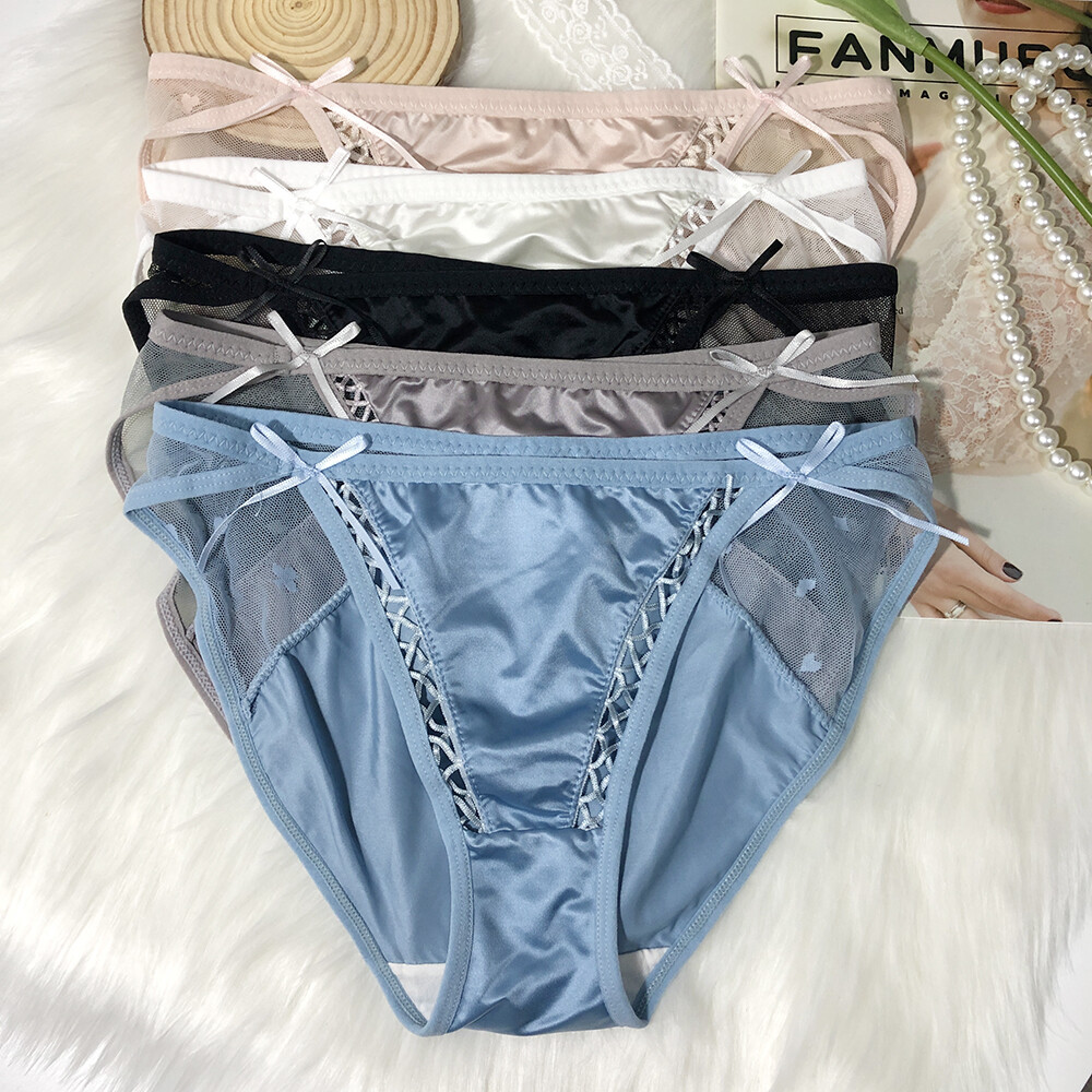 Pack Of 5 Womens Sexy French Satin Panties Briefs Underwear Lot String Bikinis