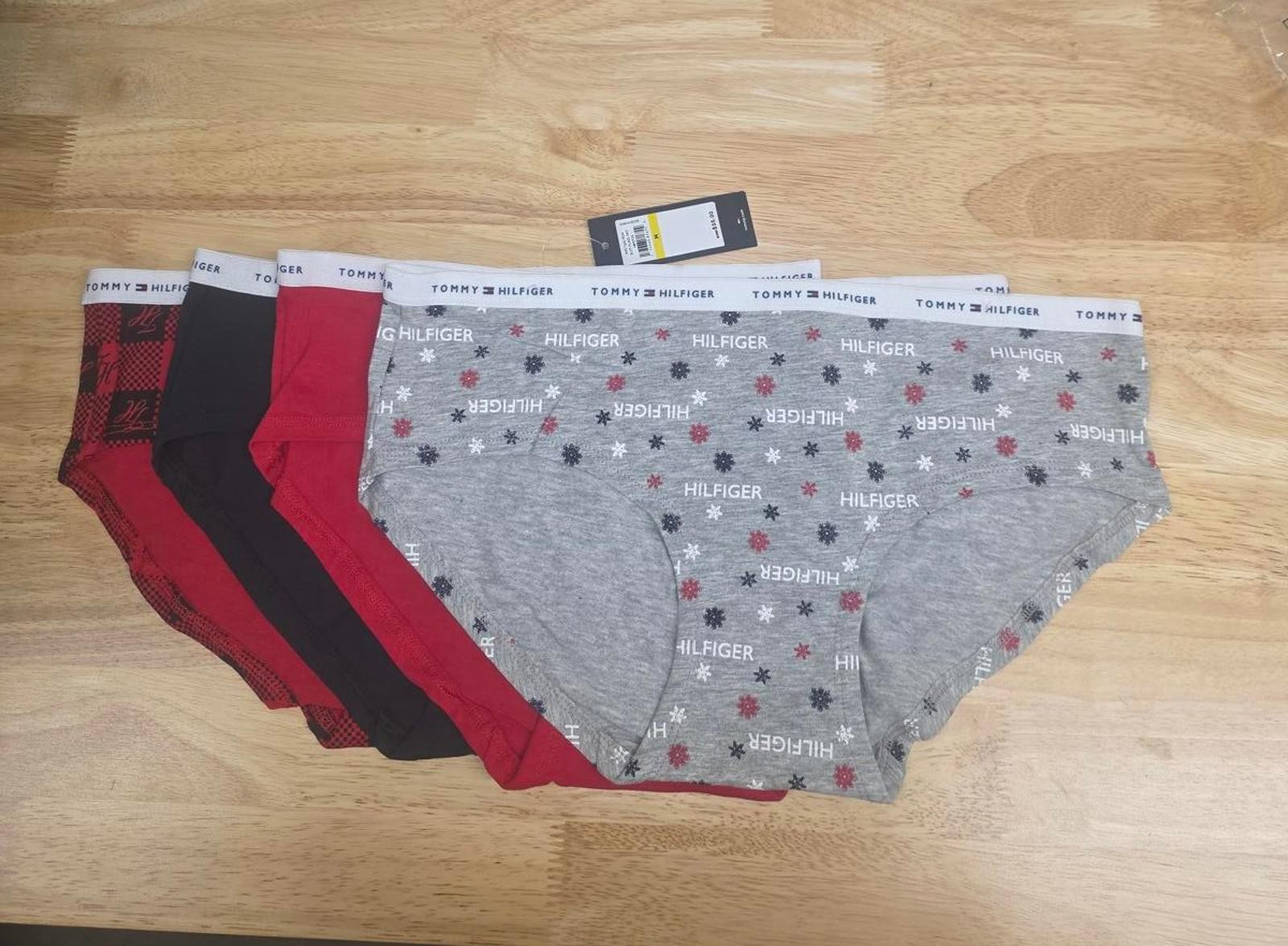 Tommy Hilfiger Women’s Classic Cotton Logo Hipster Panty 4‑Pack Medium