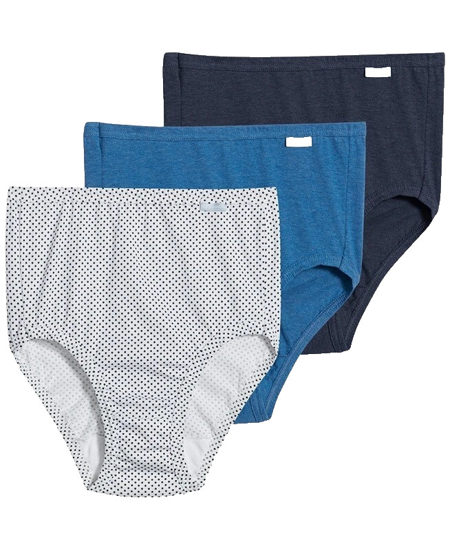 Jockey 3-Pack Elance Briefs Comfort 100% Cotton 1486 Blue Denim 10/3XL NIP