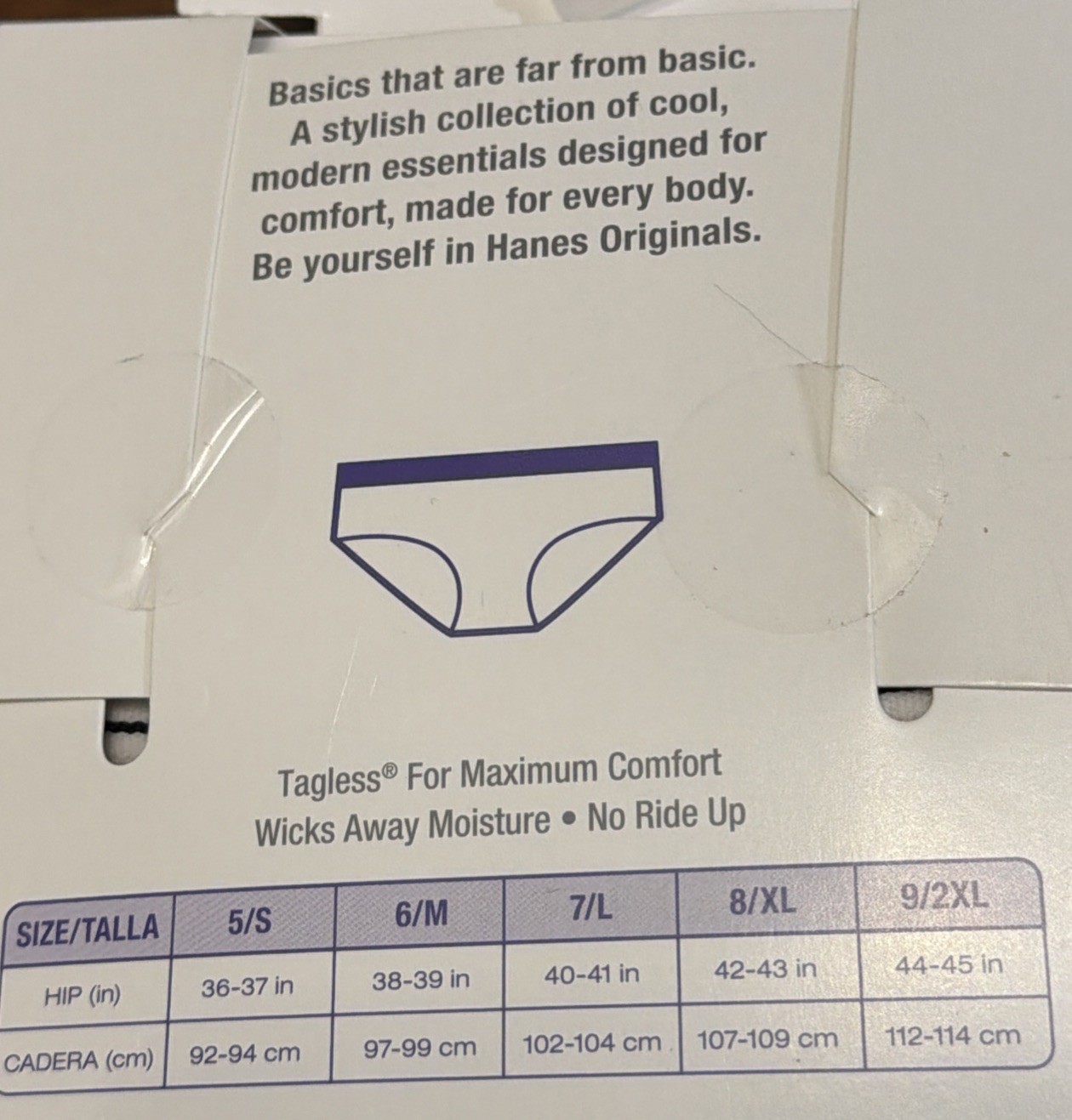 Hanes Women’s Originals Cotton Stretch Hipsters 6 Pack – Size 7 L – New In Packs