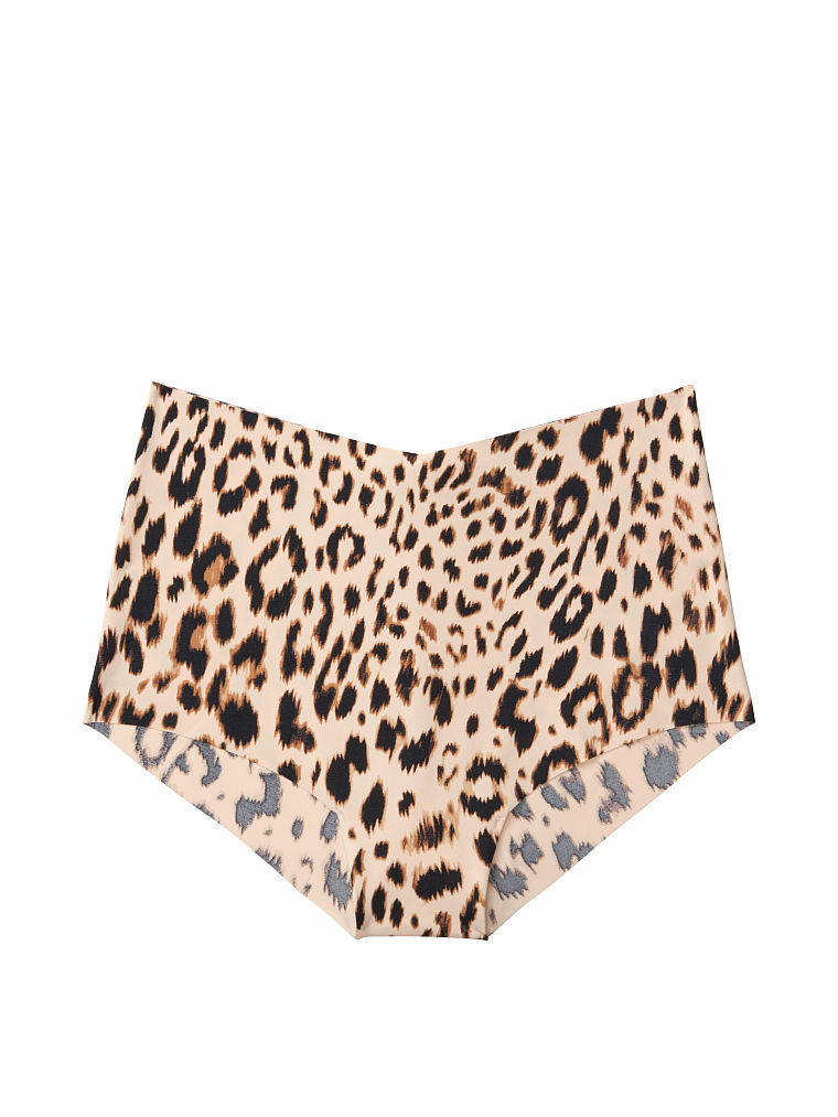M Brown Tan Leopard NO SHOW Edge Victorias Secret High Waist Midi Brief Pantie