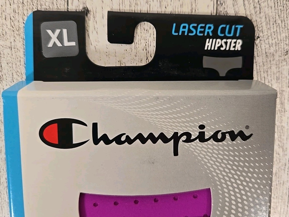 Champion HIPSTER Panties XL Purple Laser Cut AHJBZC Women’s Lot of 2