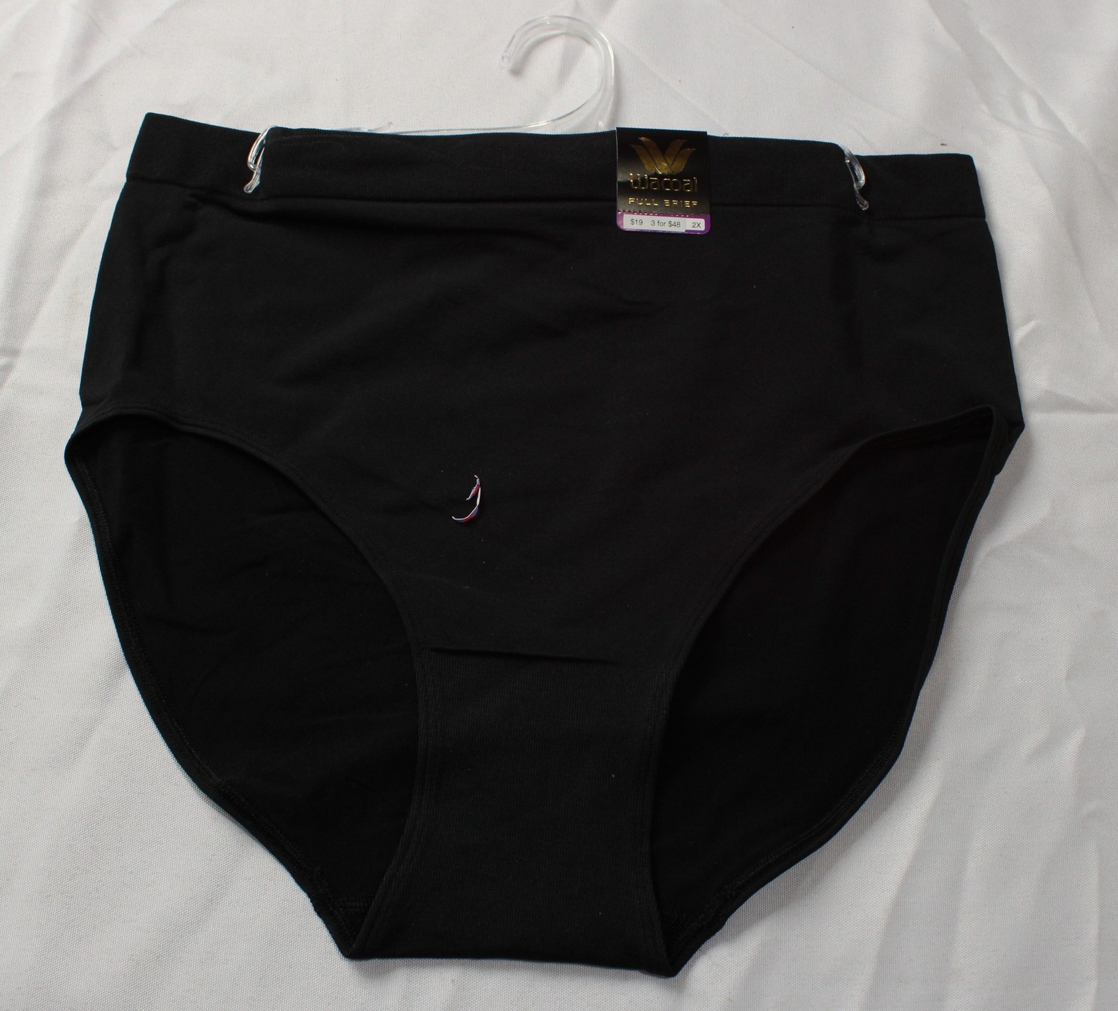 Wacoal Women’s B-Smooth Soft Seamless Brief Panty BL1 Black Size 2X NWT