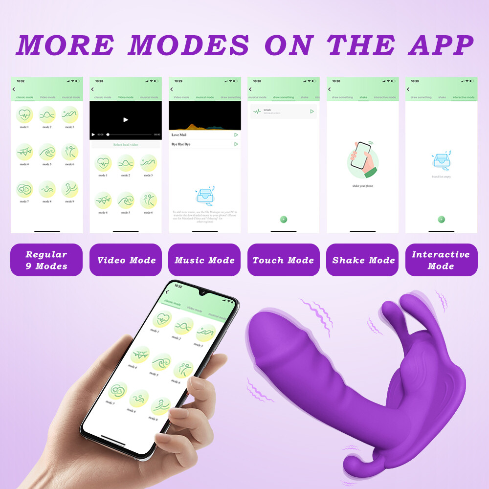 Butterfly Vibrating Women Panties Massager Wireless APP Control Waterproof