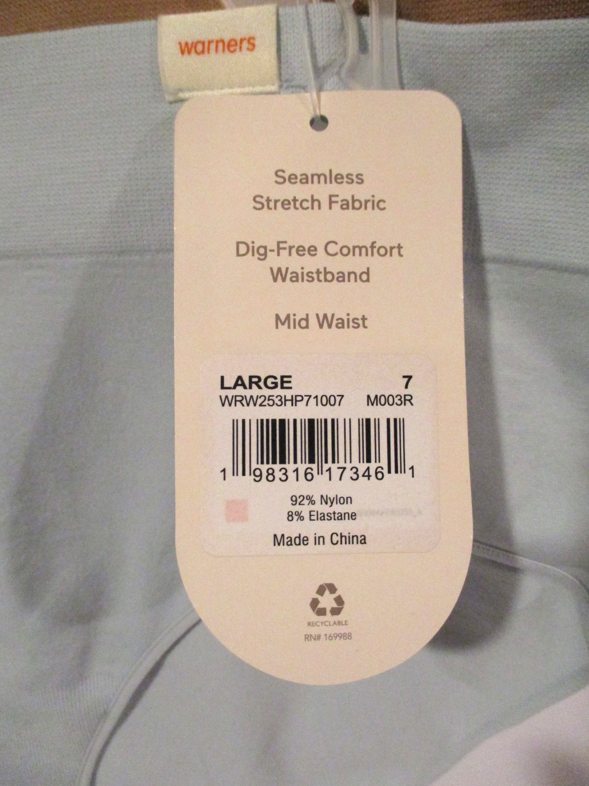 Warners Hipster panties 5 Pair Seamless dig-free comfort size L/7