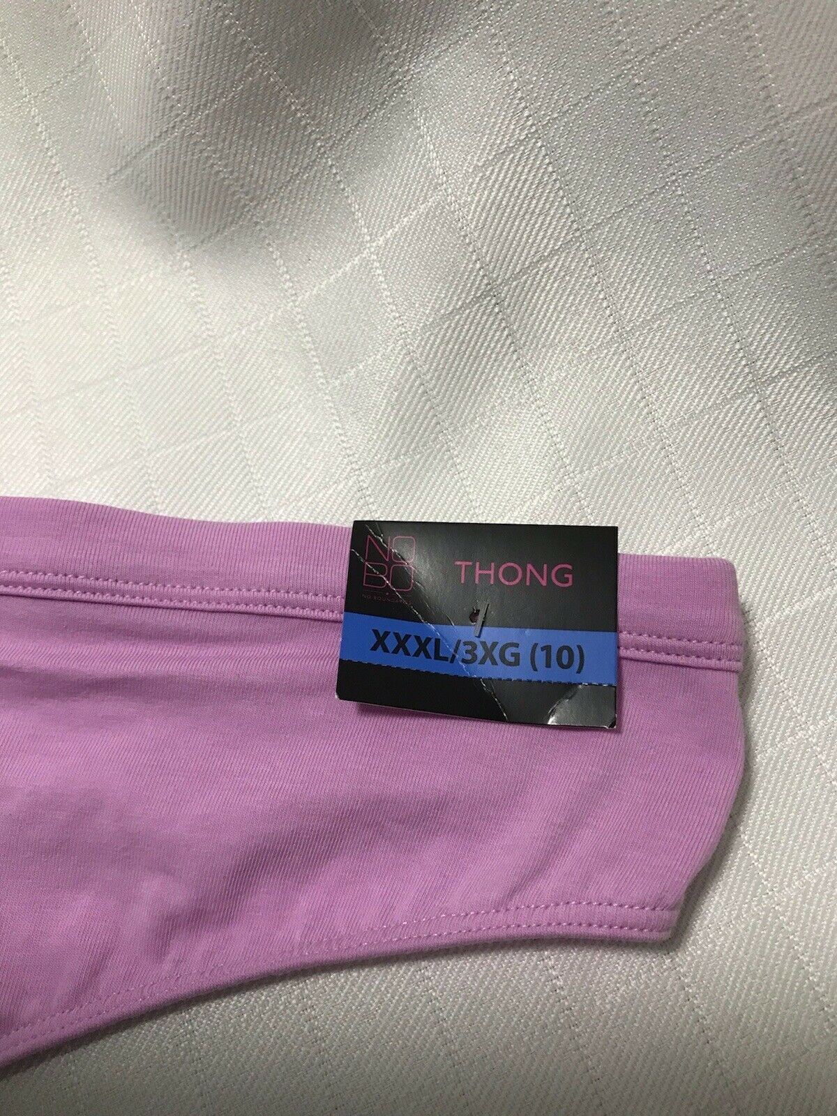 Panties Thong Size XXXL/10 NOBO Pink Orchid Cotton Blend Vacay All Day
