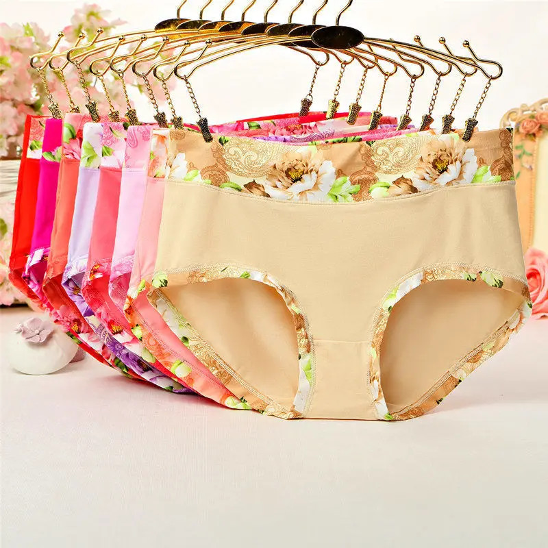 Comfort Luxe High Waist 5-Pack Bamboo Fiber Floral Panties S-4XL, Multi Colors