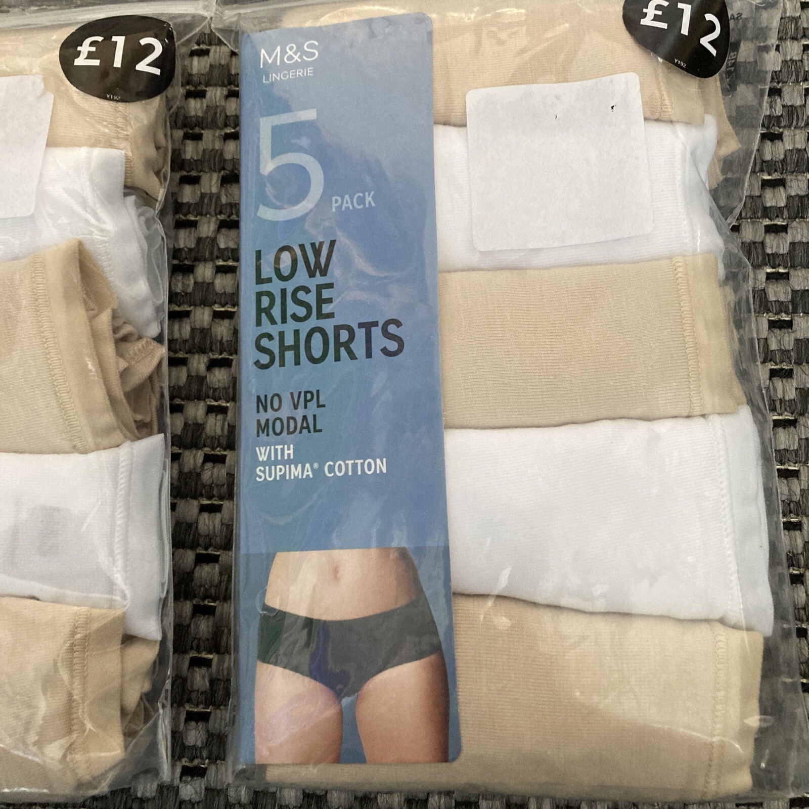 MARKS & SPENCER WOMENS 2 Packs Low Rise Shorts Modal No VPL 10 in total Size 20