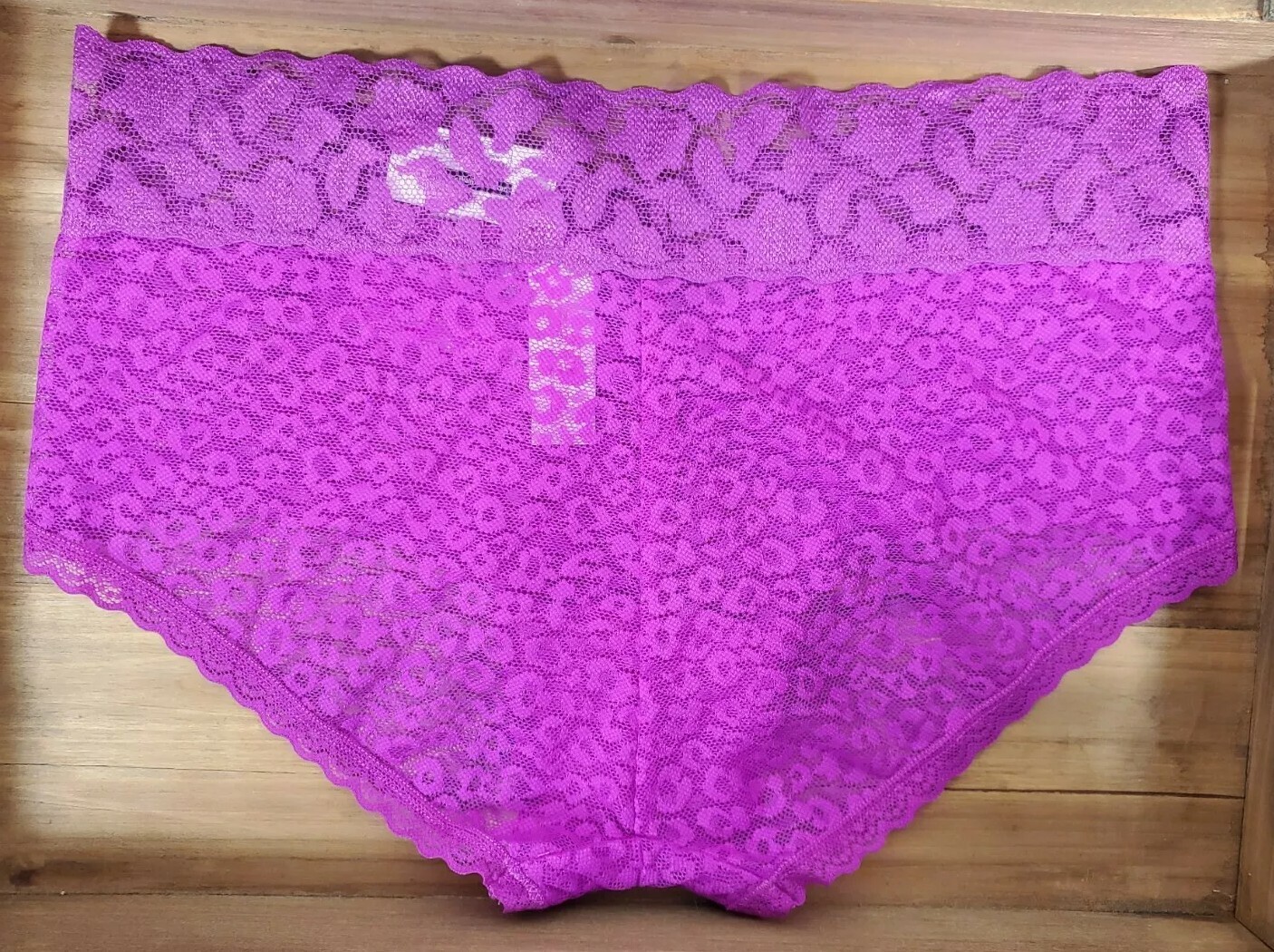 Lace BOYSHORT M & L Sexy Panties Underwear PURPLE FUCHSIA No Boundaries