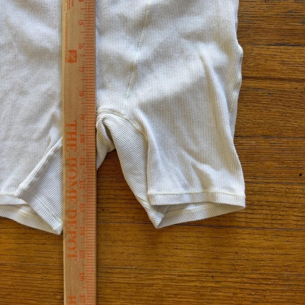 SKIMS Rib Boxer Shorts Loungewear Stretch Knit Bone Size XS