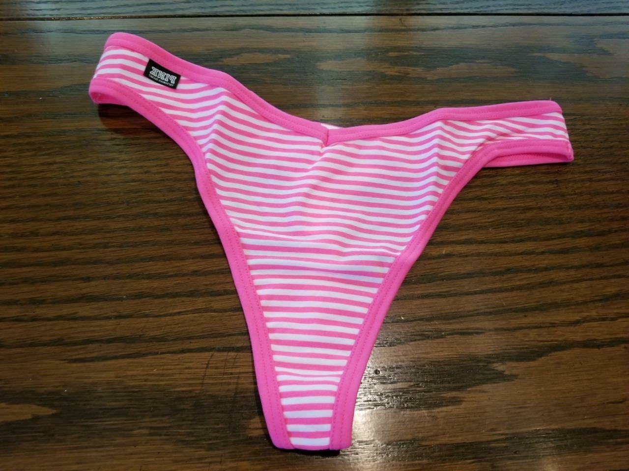 NEW Victoria’s Secret PINK STR low rise V-CUT FRONT COTTON THONG PANTIES 398870