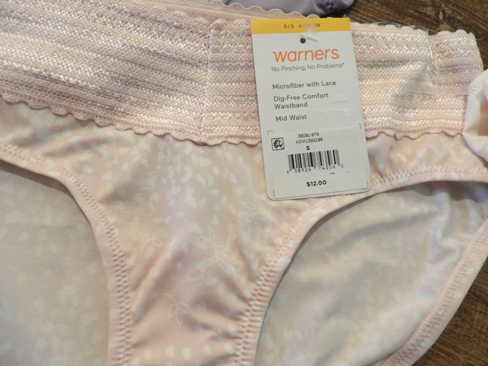Lot of 4 Warners Hipster Womens S/5 Stretch No Pinch Dig-Free Waistband Panties