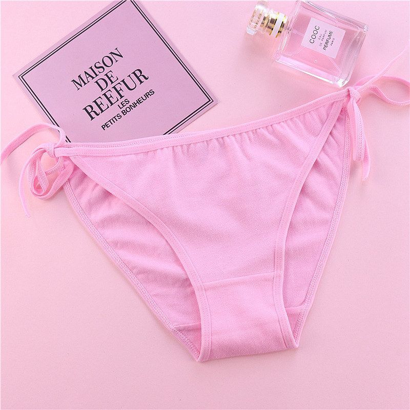 Lace Up Panties – Funny Hollow Out Seamless Brief Cotton Lingerie Underwear 1PC
