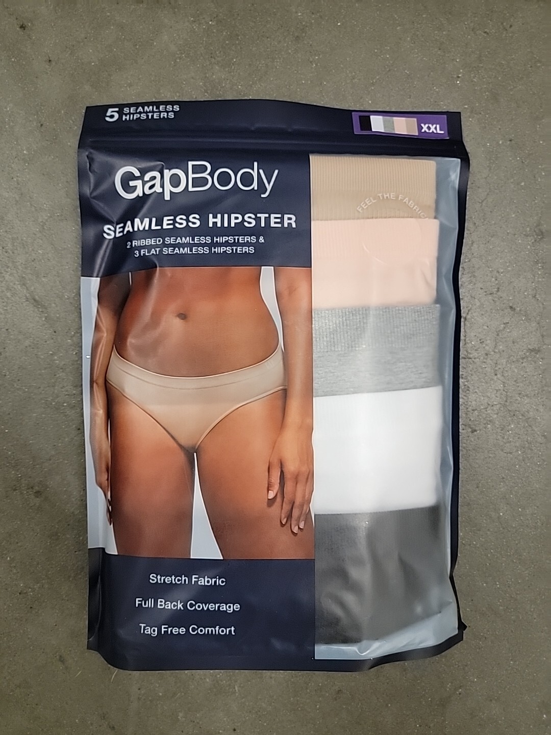 GapBody Women’s 5 Pack Seamless Hipster Size XXL Multi