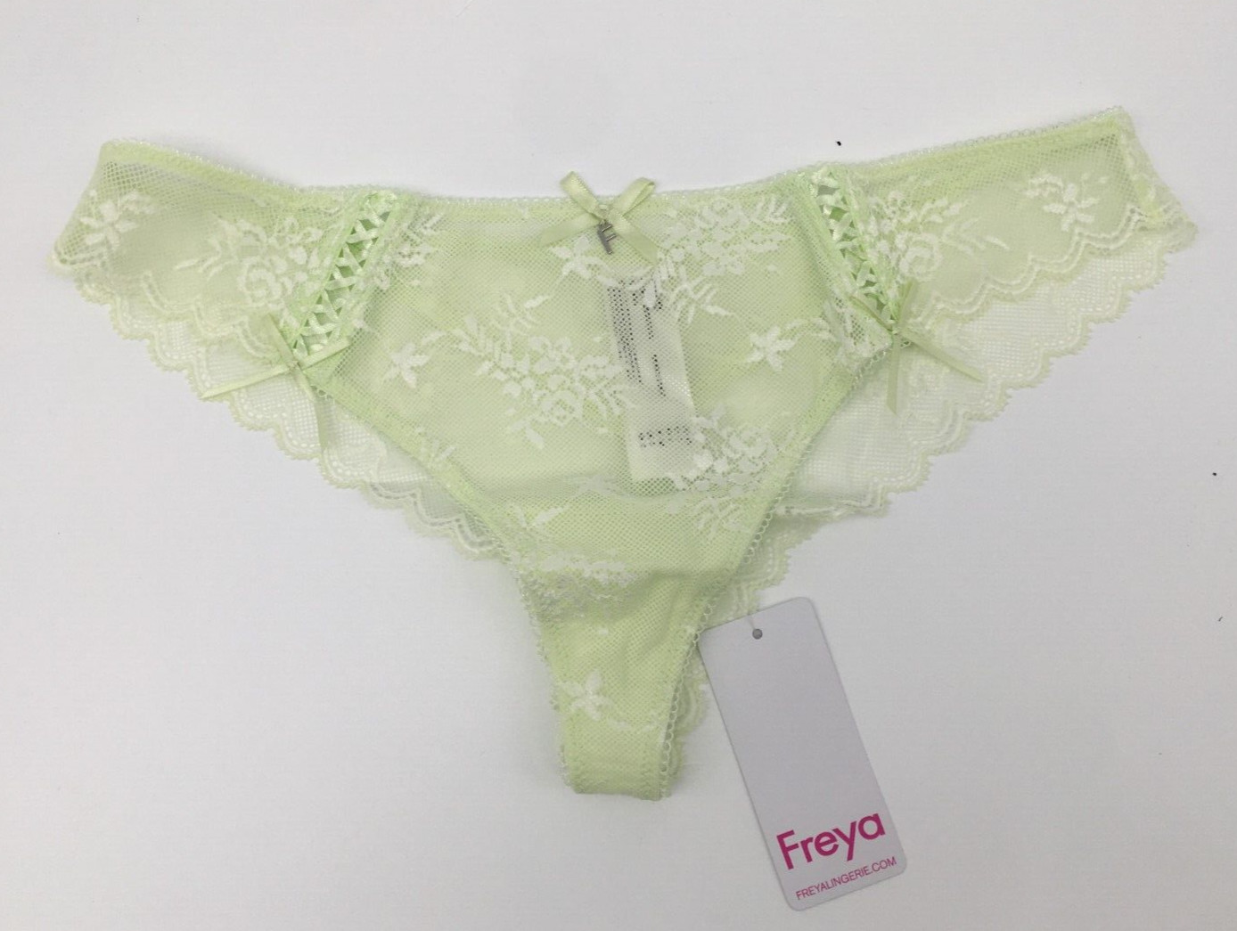 Freya Offbeat And Offbeat Decadence Lace Thong Knickers Size S Neutral BNWT F2