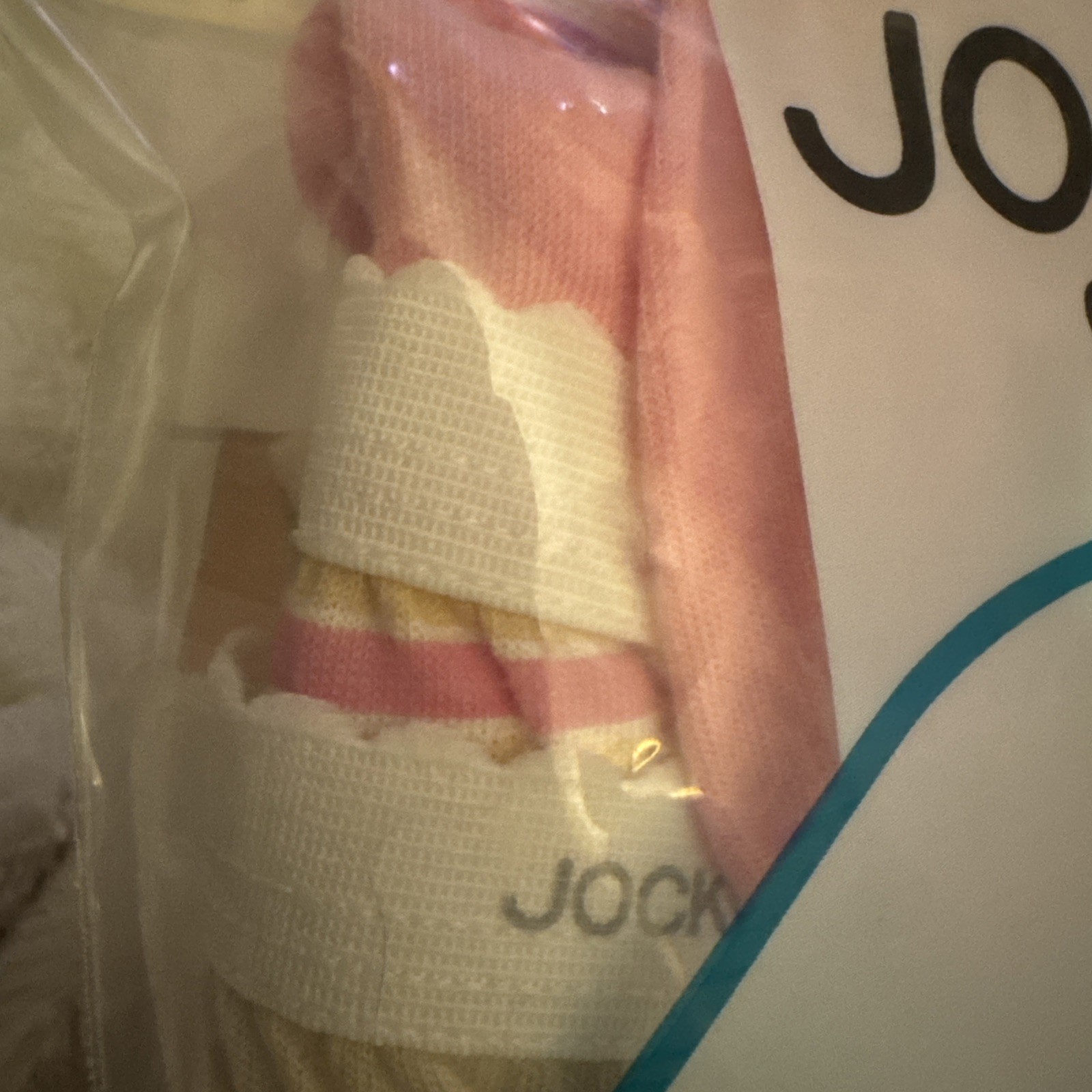Jockey Classics 3 Multi Pink/neutral elastic waistband Size 5/S Classic Comfort