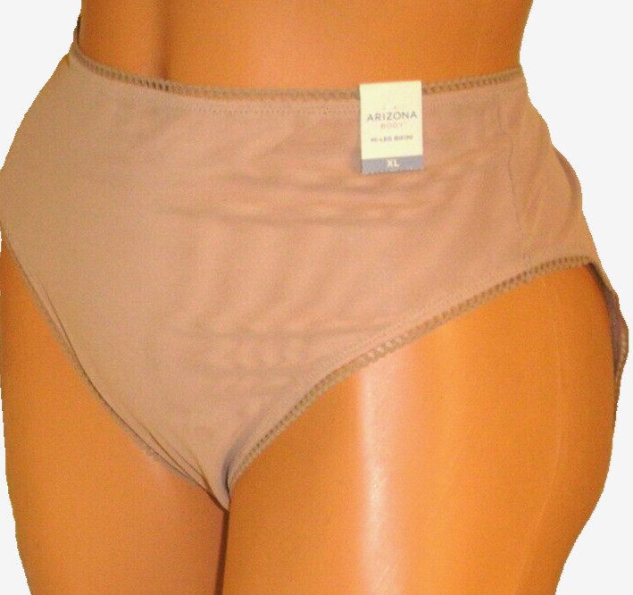 Panties Lingerie Arizona Body Beige High Leg Bikini XL Adult Gift