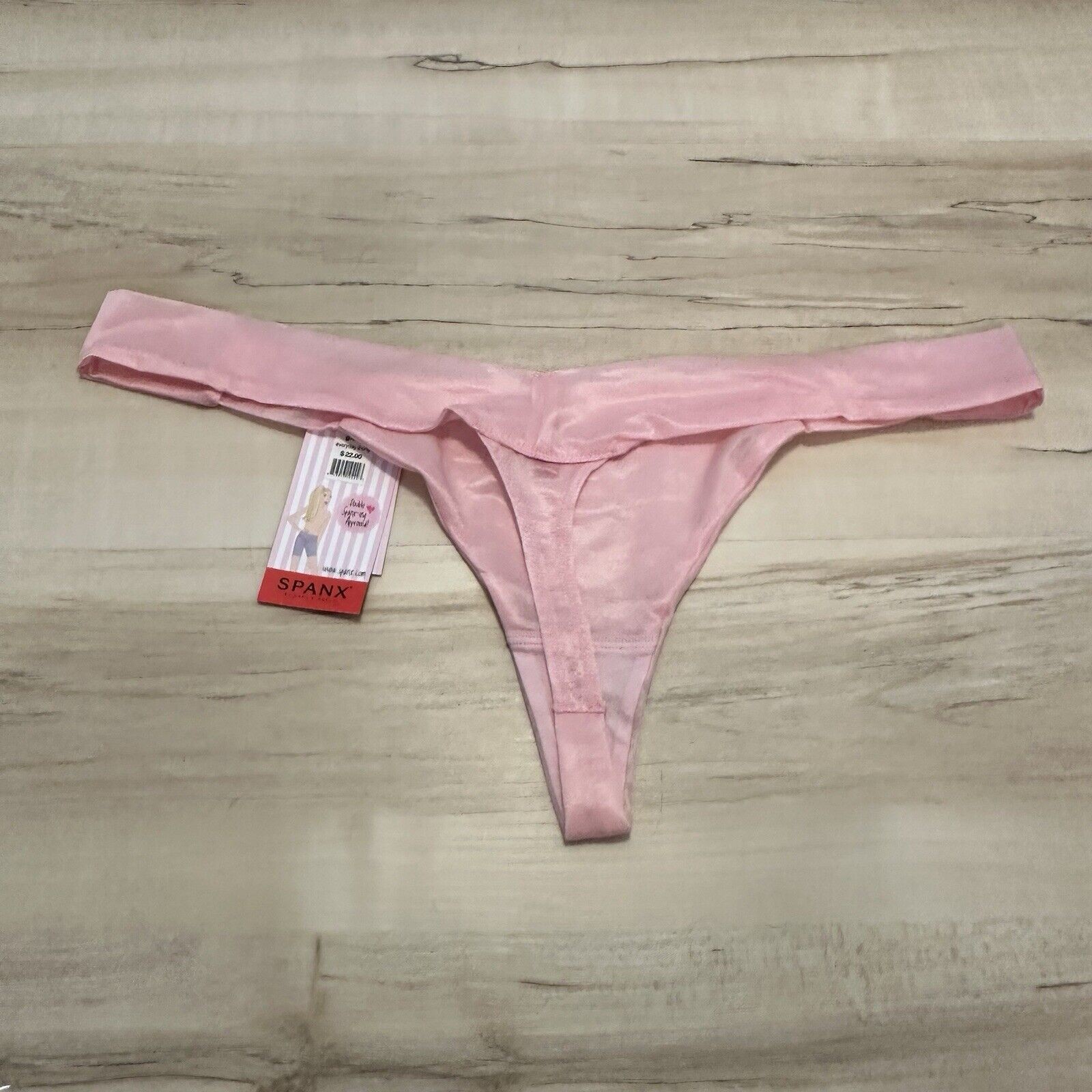Spanx Everyday Thong Size S/M Gloss Pink Skinny Britches NWT $22
