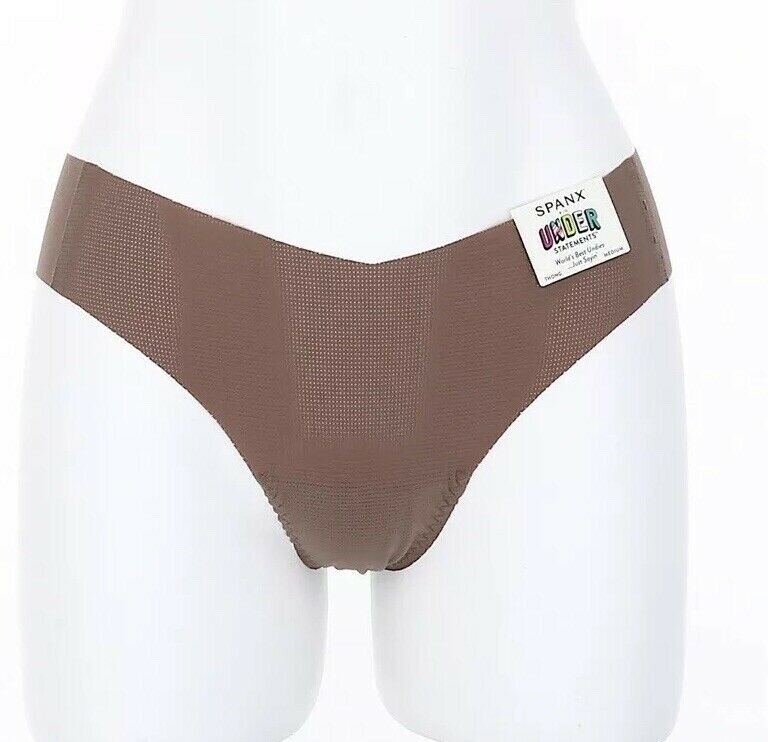 Spanx Women’s 251509 Under Statements Thong Mineral Taupe Underwear Size Large
